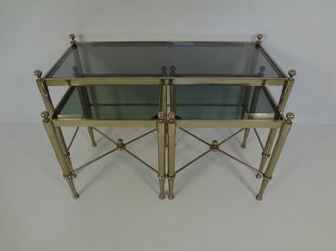 Vintage Nesting Brass Tables
