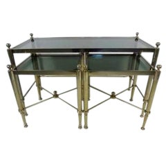 Vintage Nesting Brass Tables