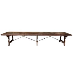 Antique Italian Walnut Monastery Table