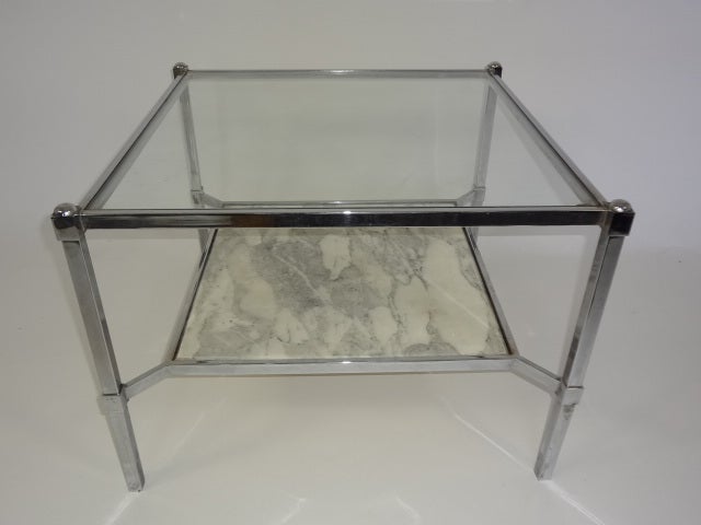 Vintage French Chrome Coffee Table