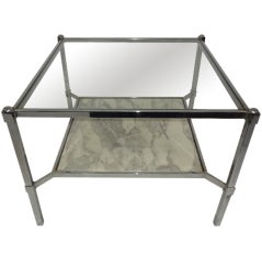 Vintage French Chrome Coffee Table