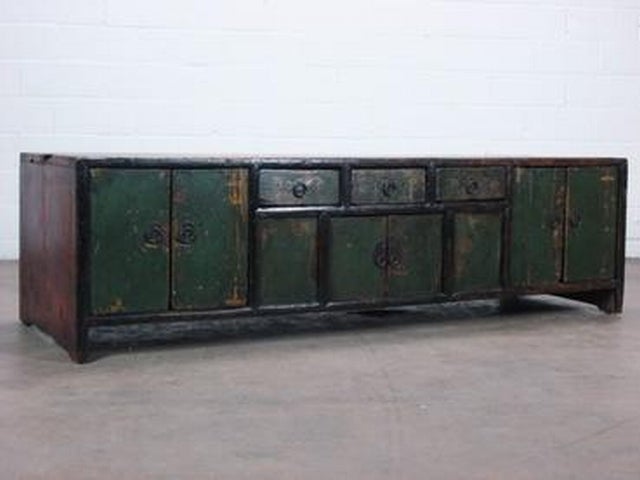 Antique Chinese Kang Pine Cabinet