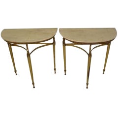 Antique French Pair Swan Side Tables