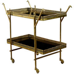 Vintage Brass Bird’s Head Bar Cart