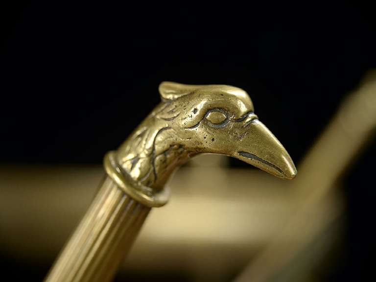 Vintage Brass Bird’s Head Bar Cart 2