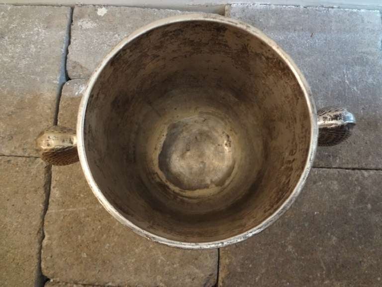 French Vintage Ice Bucket with Duck Head Handles