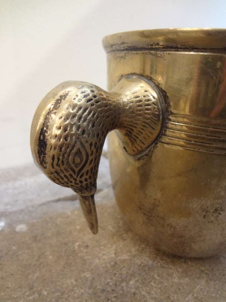 Country Vintage Ice Bucket with Duck Head Handles