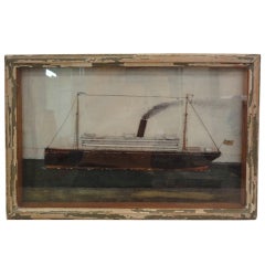 Antique Spanish Diorama Ship Model