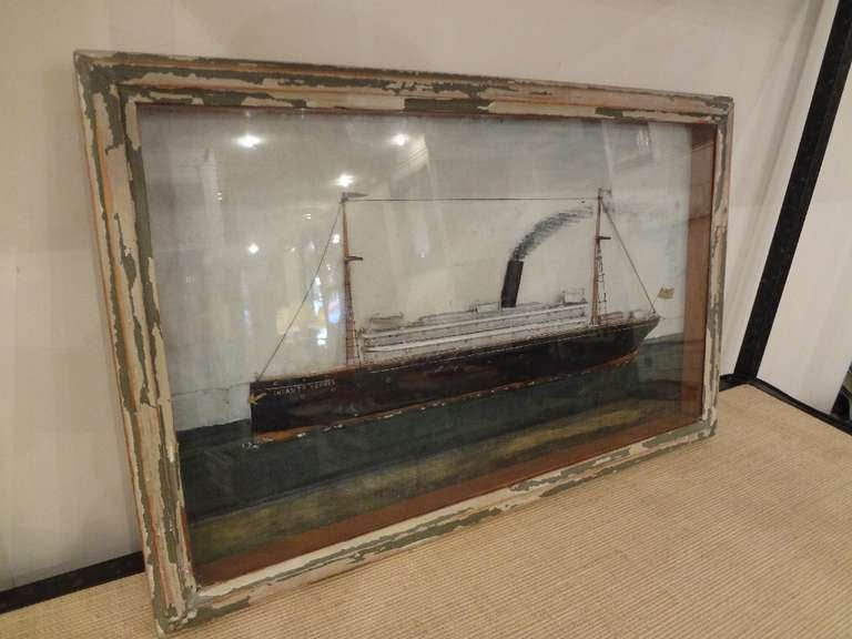 Antique  Spanish Diorama Ship Model