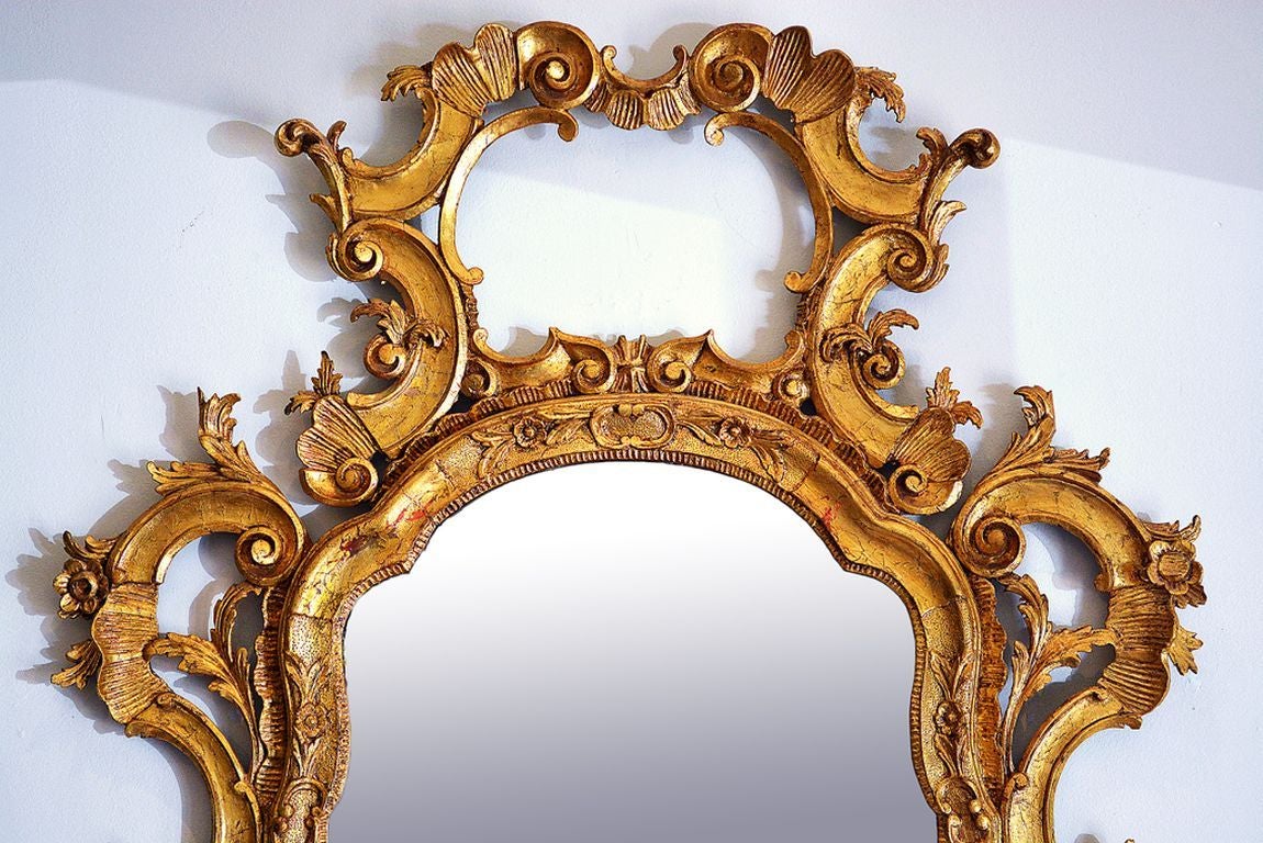 Antique French Rococo Mirror In Excellent Condition In New York, NY