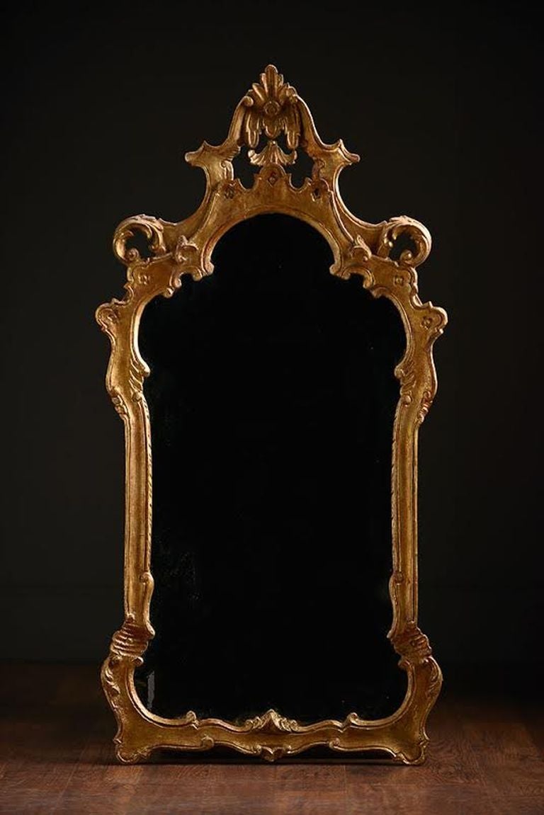 Vintage Italian Gilt Hand-Carved Mirror 1