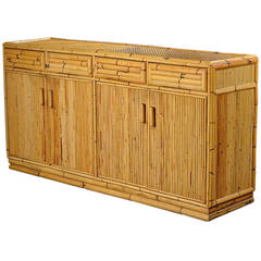 Vintage French Bamboo Buffet