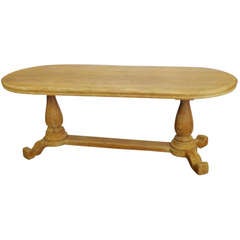 Antique Oval Oak Belgian Table