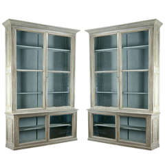 Pair of Antique Glass Door Bookcases