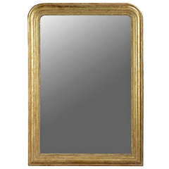 Antique French Louis Phillipe Curved Top Mirror