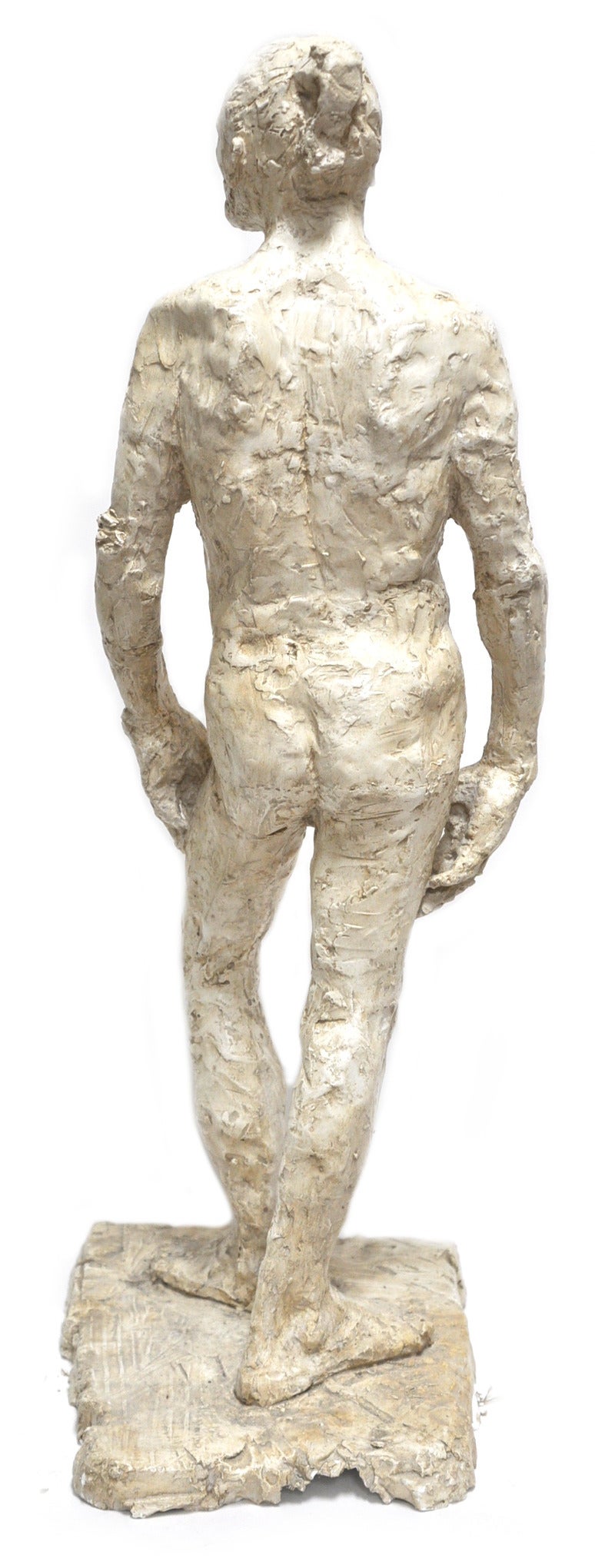 Vintage Plaster Cast of a Male Nude Figure