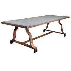 Antique Iron French Dining Table