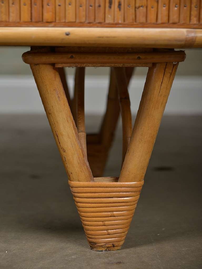 Vintage French Reeded Bamboo Buffet 3