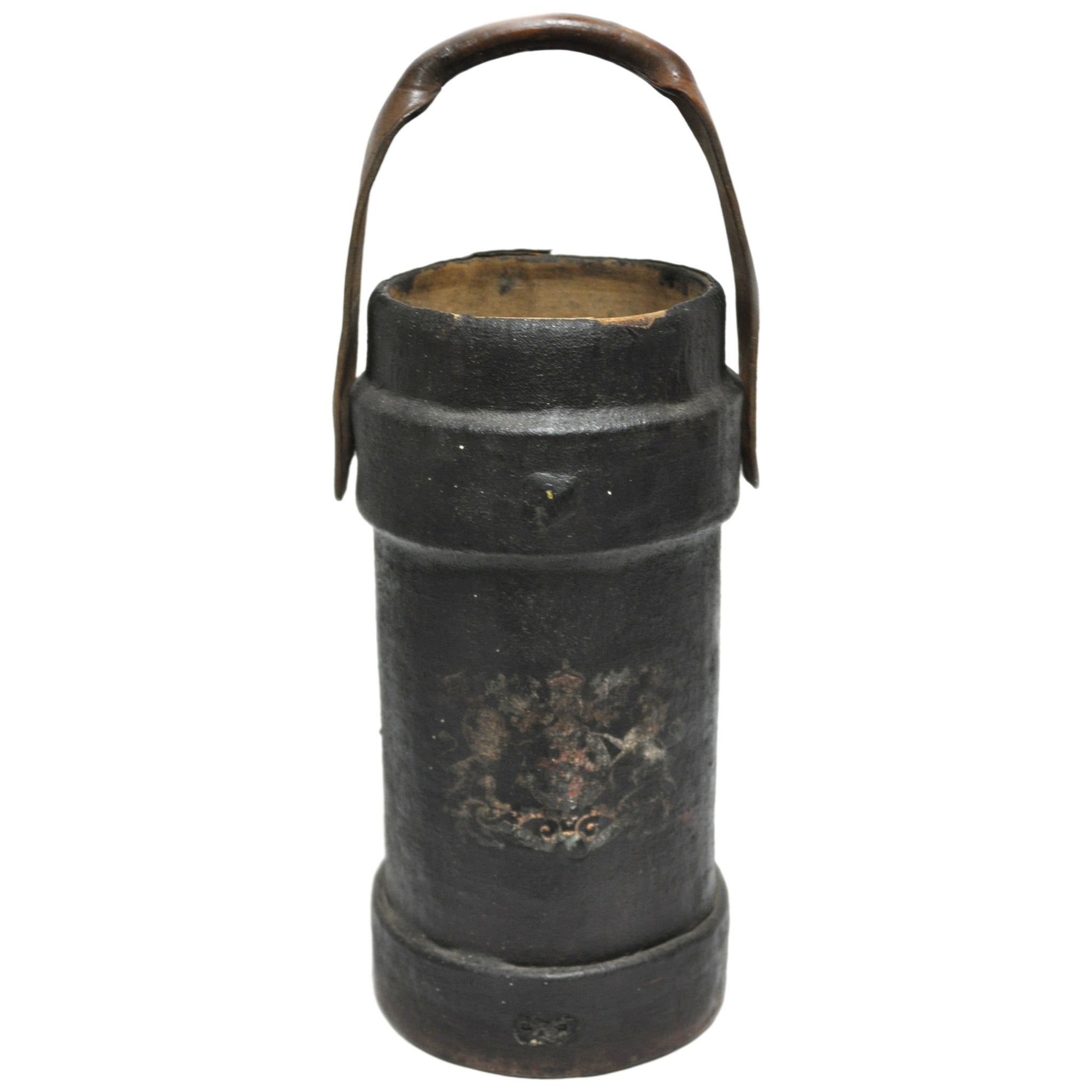 English Leather Ammunition Case with Crest