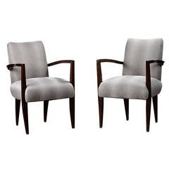 Pair of Rosewood Royere Armchairs
