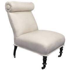 Vintage Single French Salon Armless Chair