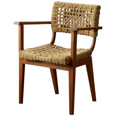 Vintage French Woven Rope Armchair