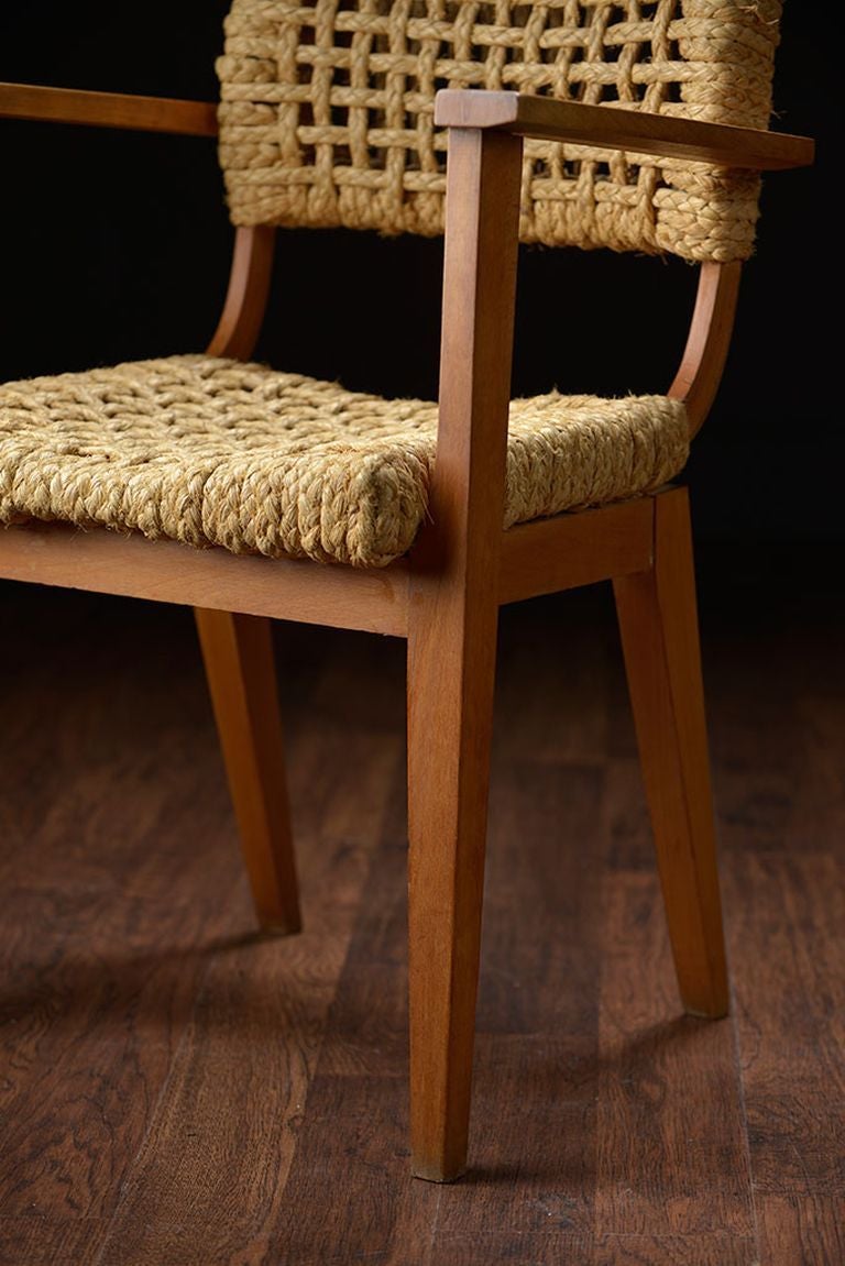 Vintage French Woven Rope Armchair 2