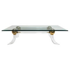 Vintage and Unusual, Heavy Duty Tubular Lucite Coffee Table
