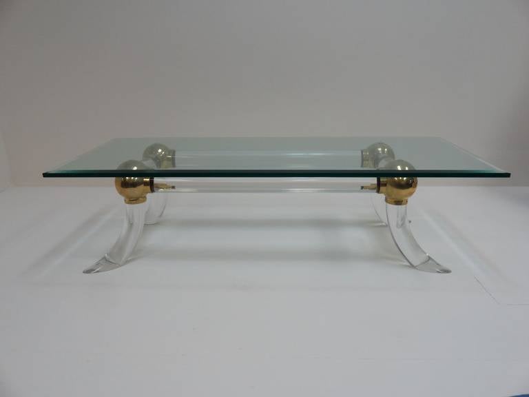 Vintage and Unusual, Heavy Duty Tubular Lucite Coffee Table
