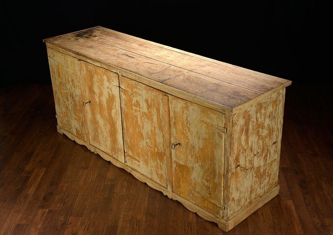 Antique Large-Scale Italian Painted Buffet