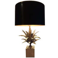 Signed Maison Charles Bronze Botanical Lamp