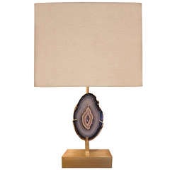 Willy Daro Bronze and Agate Lamp 1