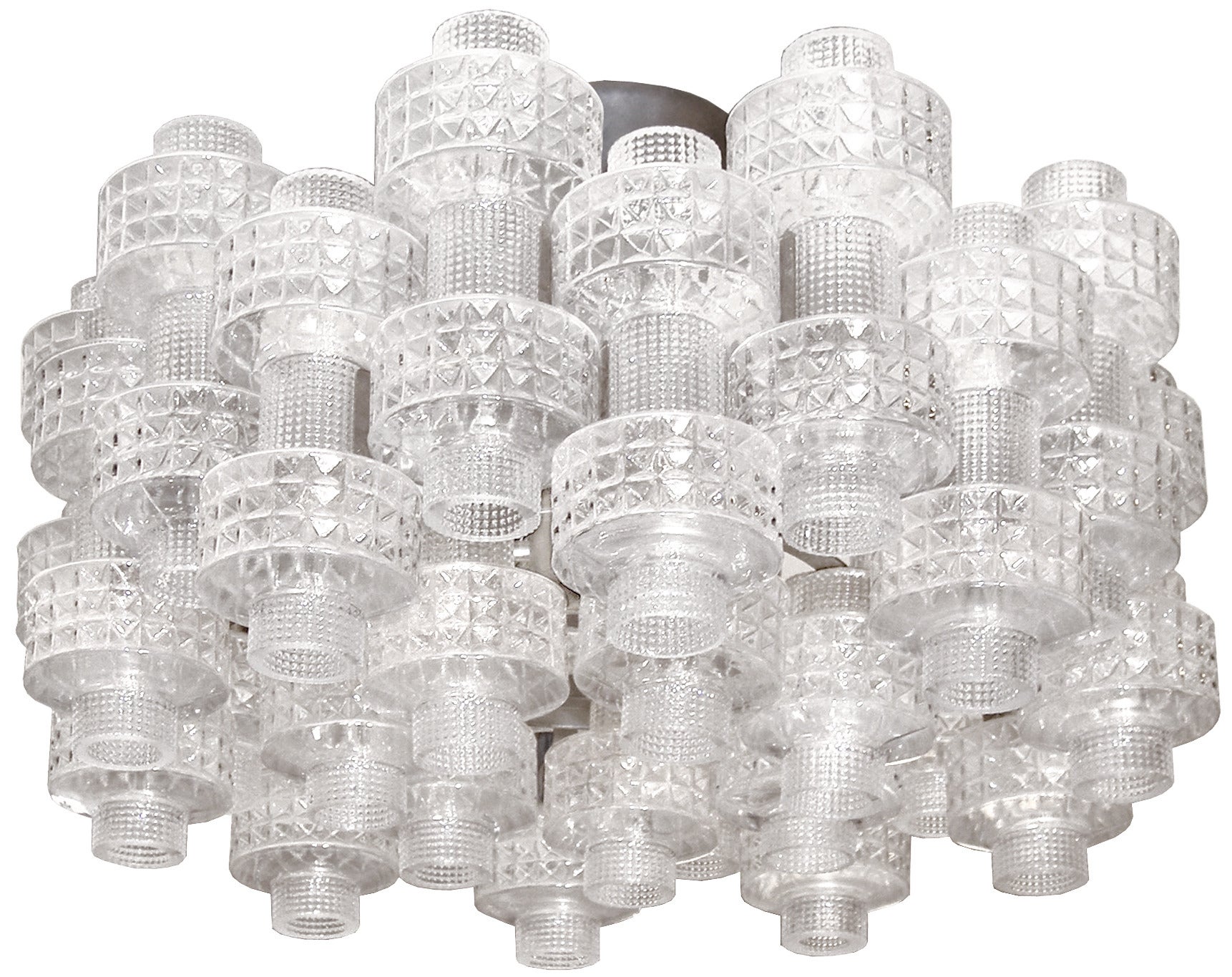 Carl Fagerlund for Orrefors Glass Ceiling Fixture For Sale