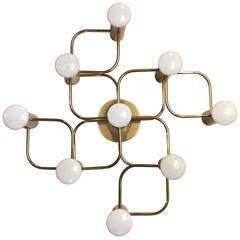 Italian Brass Ceiling Fixture 3