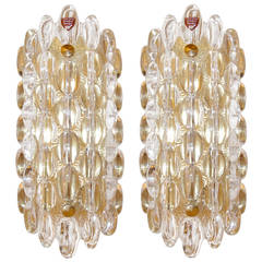 Pair of Carl Fagerlund for Orrefors Glass Sconces 7