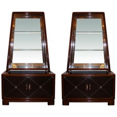 Pair of Grosfeld House Mahogany Cabinets circa 1940's