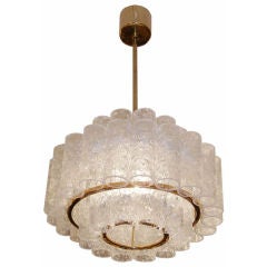 De Majo 3 Tiered Tubular Glass Chandelier