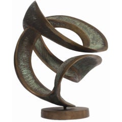 Vintage Abstract Bronze Sculpture by Amedeo Fiorese