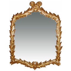 French Hand  Carved Gilt Garland Mirror circa 1930
s