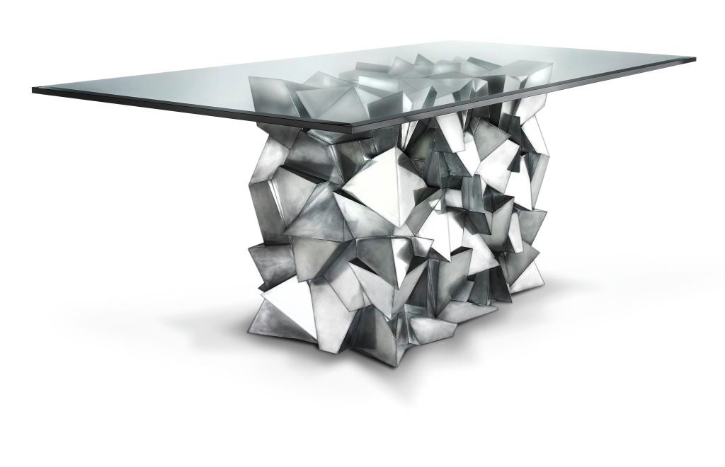 Delaunay Steel Dining Table by Craig Van Den Brulle In Excellent Condition For Sale In New York, NY