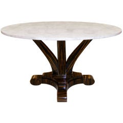 Delfine Macassar Ebony Table with Rock Crystal Top