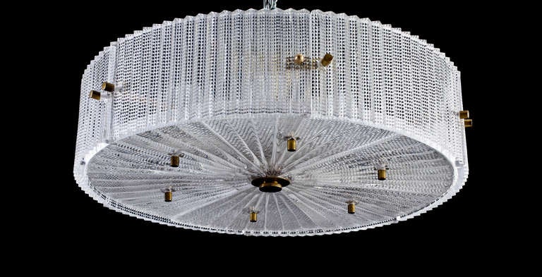 Carl Fagerlund for Orrefors Glass Chandelier / 4 Available In Excellent Condition In New York, NY