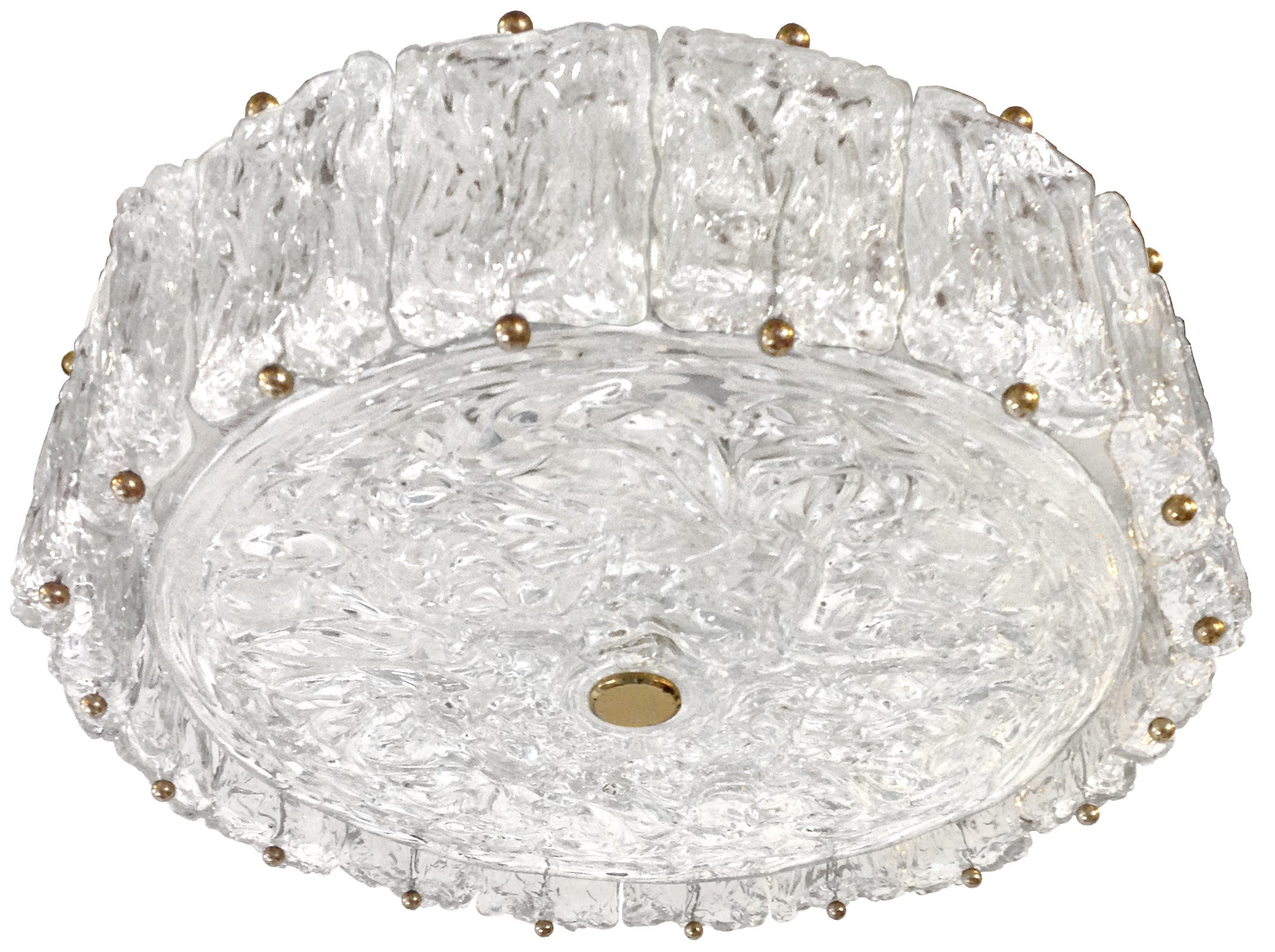 Venini Textured Glass Fixture For Sale