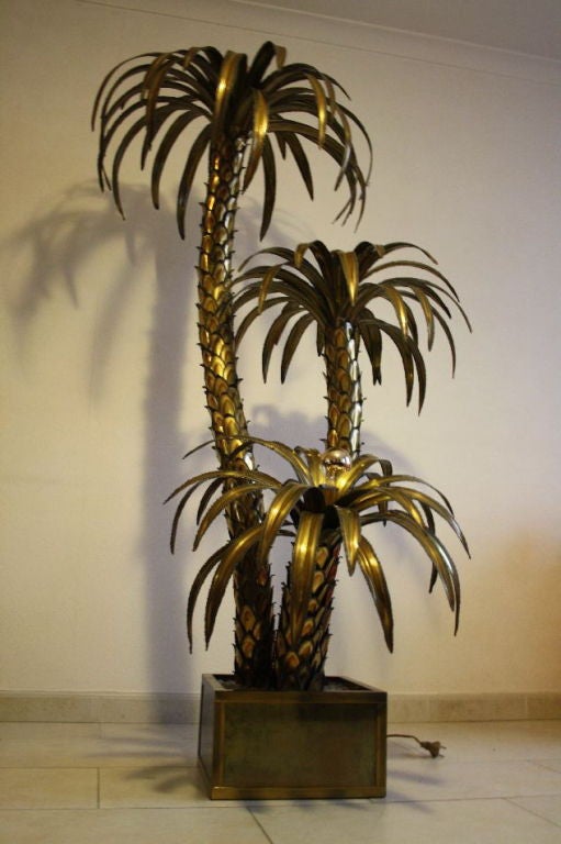 20th Century Maison Jansen Palm Tree Floor Lamp