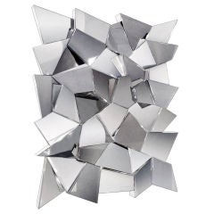 Delaunay Chrome Mirror/Wall Sculpture by Craig Van Den Brulle