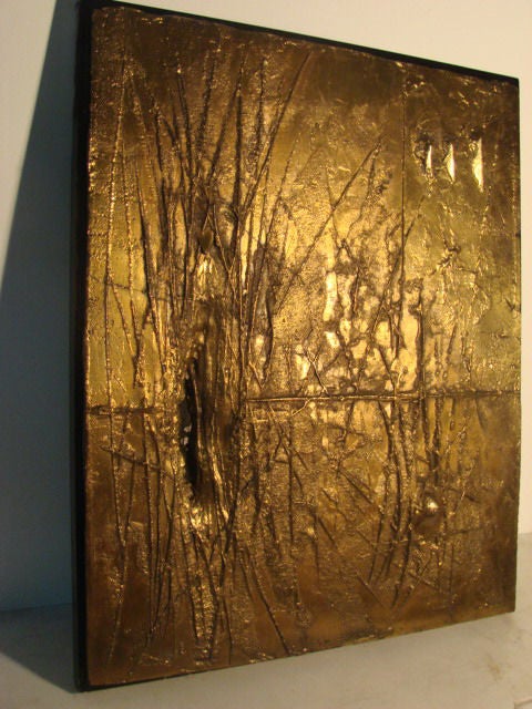 An abstract bronze wall sculpture by Xavier Corbero, Spain C.1972<br />
Signed with initials XC. Sculpture comes with original gallery catalog of the show from 1972.