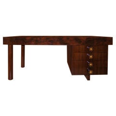 Andrew Szoeke Walnut and Burl Redwood Partners Desk