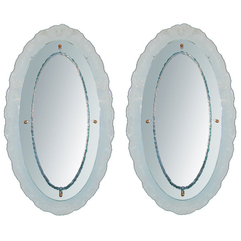 Pair of Italian Mirrors For Sale