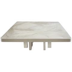 Cast Resin with Bone Inlay Coffee Table By Jean Claude Dresse