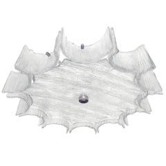 J. T. Kalmar Textured Glass Ceiling Fixture